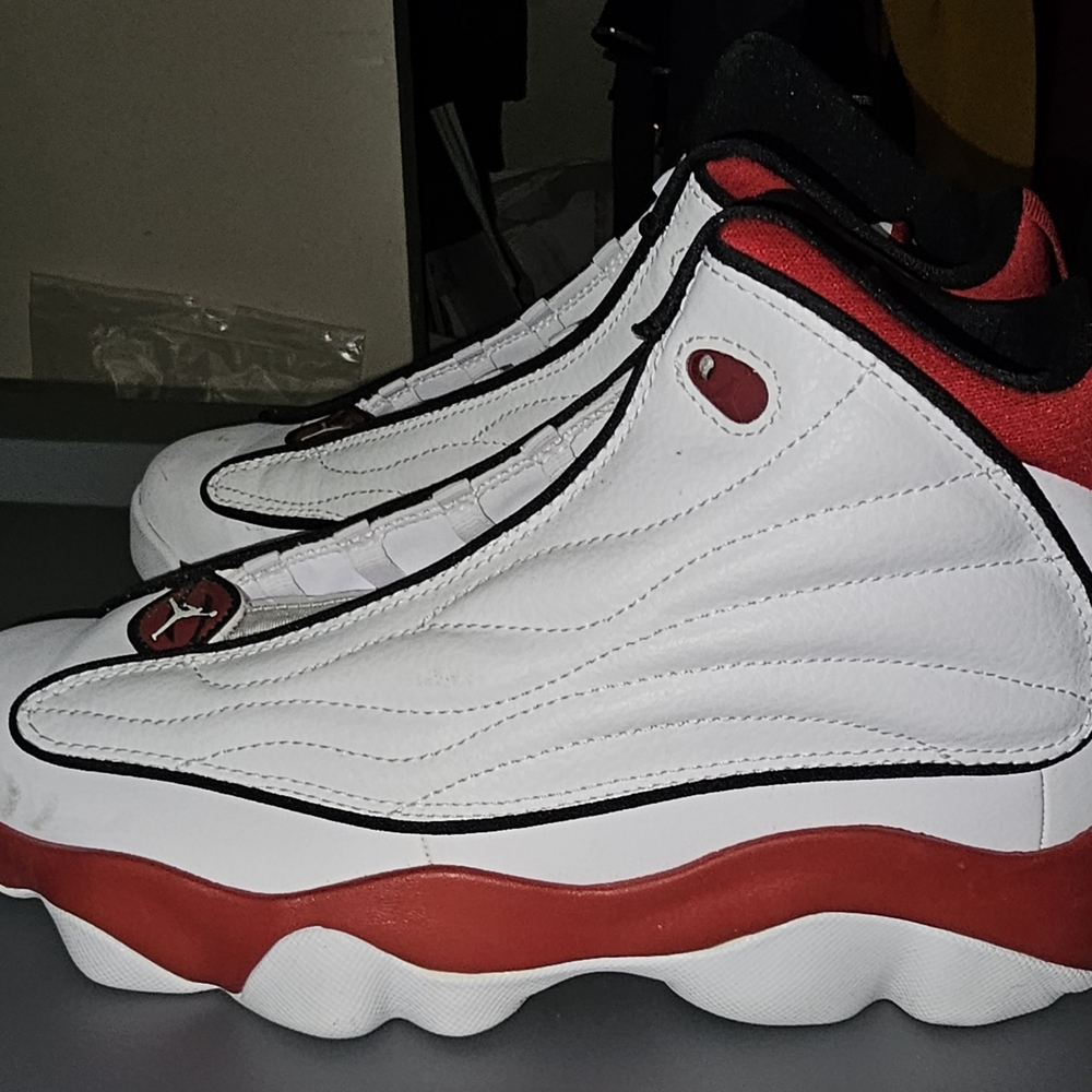 Jordan Red and White Sneakers